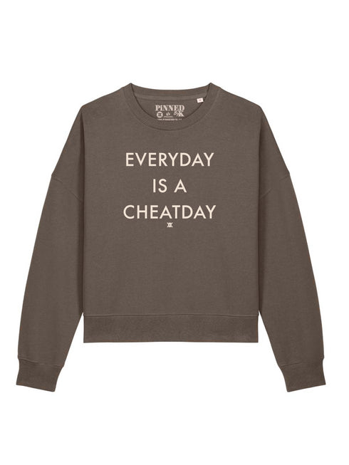 Boxy Sweater Everyday Is A Cheatday Offwhite